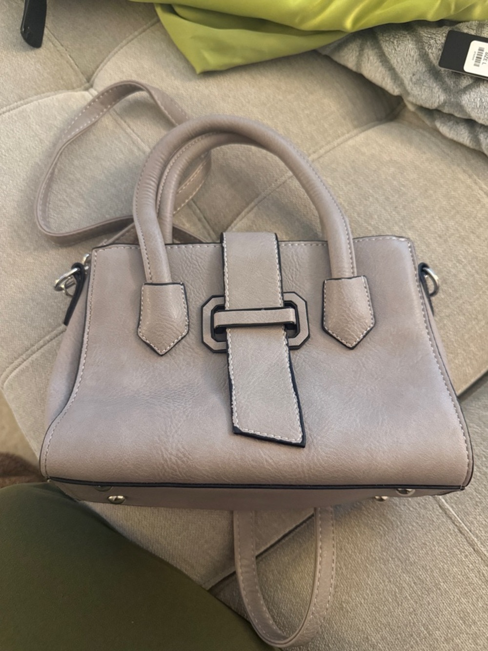 VEGAN Classic Taupe Satchel Handbag - Unbranded